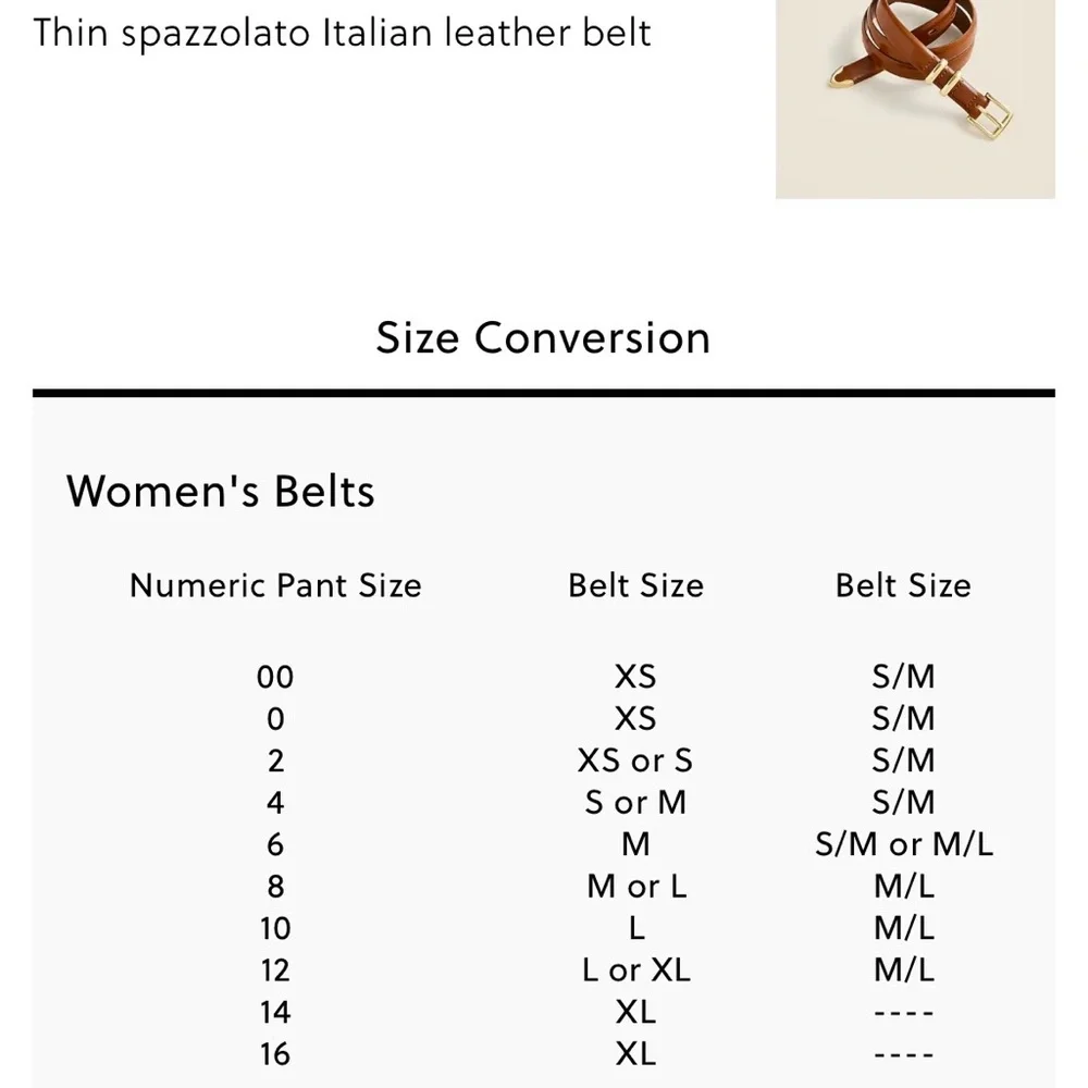 J. Crew Dark Brown Belt with Gold Buckle - Picture 5 of 16